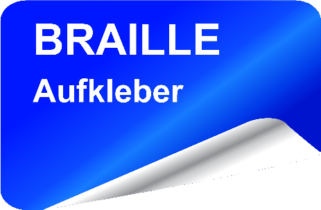 Braille / Blindenschrift Aufkleber Selbstklebefolien mit Blindenschrift